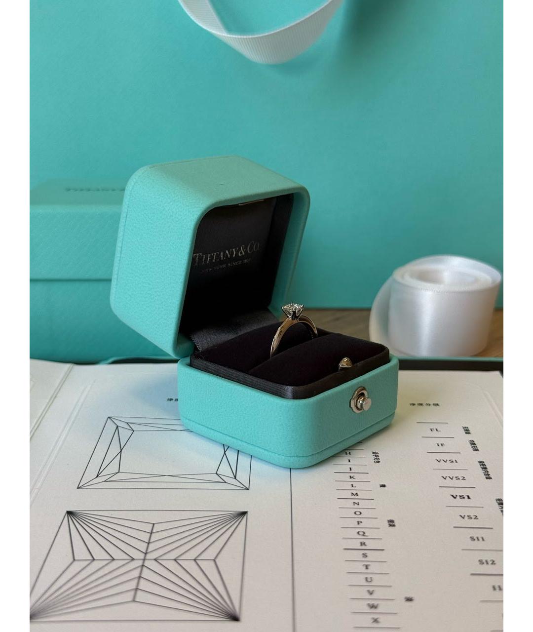 TIFFANY&CO Белое платиновое кольцо, фото 4