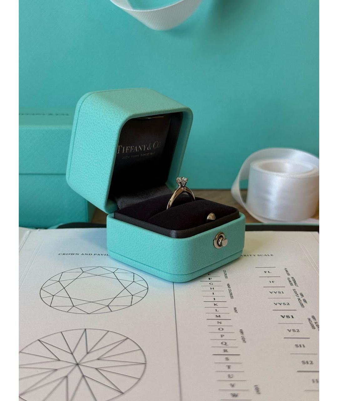 TIFFANY&CO Белое платиновое кольцо, фото 4