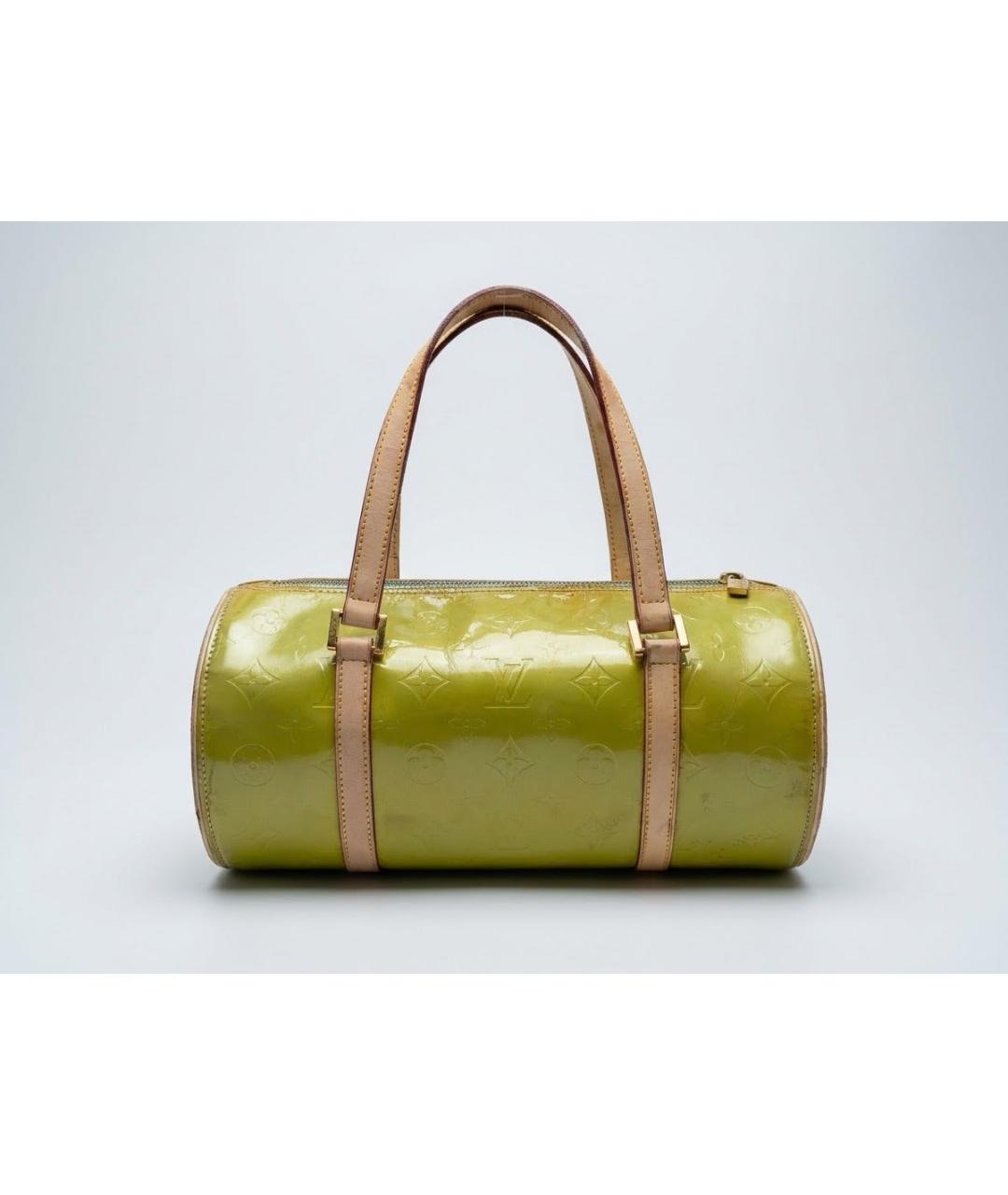 LOUIS VUITTON Зеленая кожаная сумка с короткими ручками, фото 8