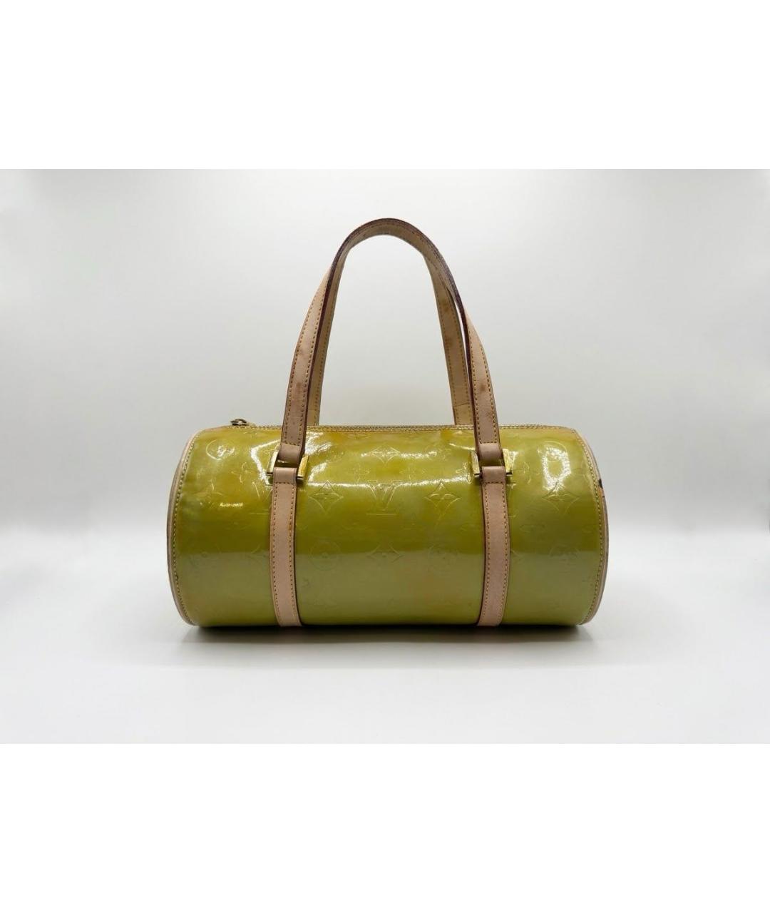 LOUIS VUITTON Зеленая кожаная сумка с короткими ручками, фото 2