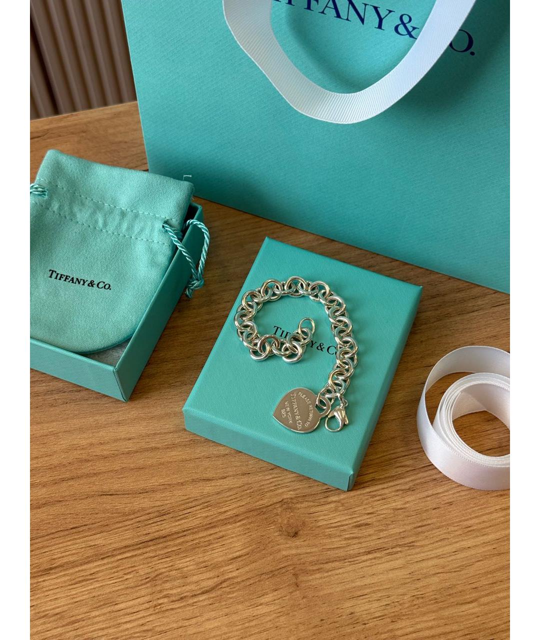 TIFFANY&CO Серебряный серебряный браслет, фото 4