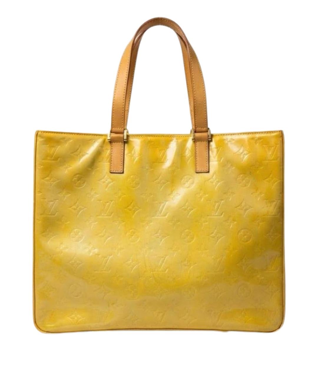 LOUIS VUITTON Желтая кожаная сумка тоут, фото 1