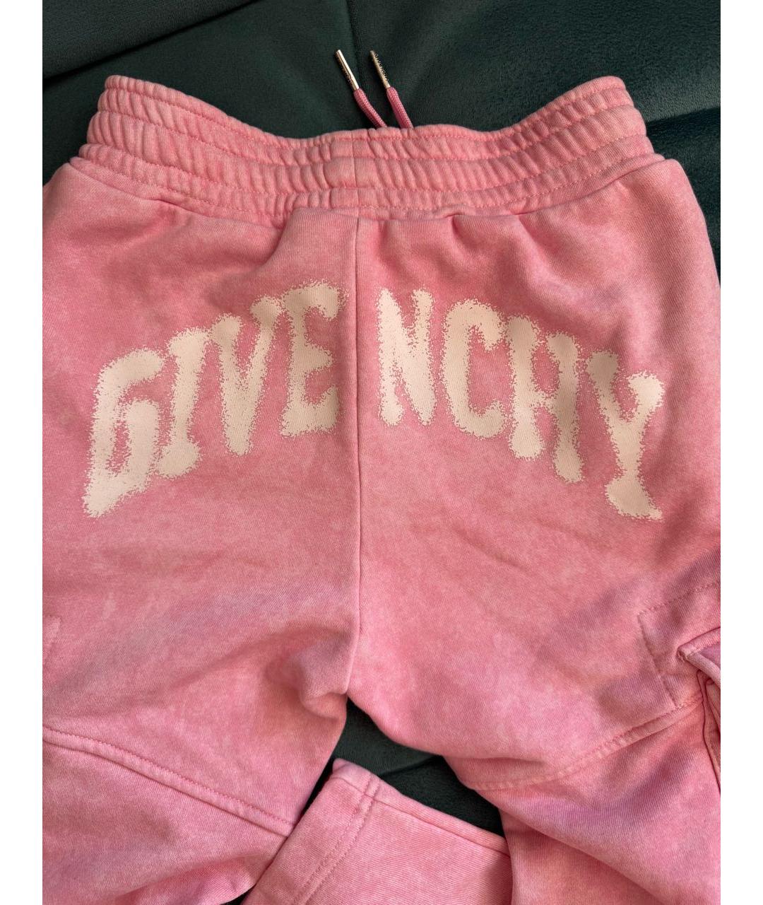 GIVENCHY Розовые хлопковые брюки и шорты, фото 3