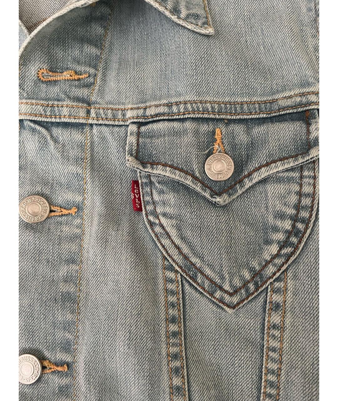 LEVI'S Голубая хлопковая куртка, фото 4