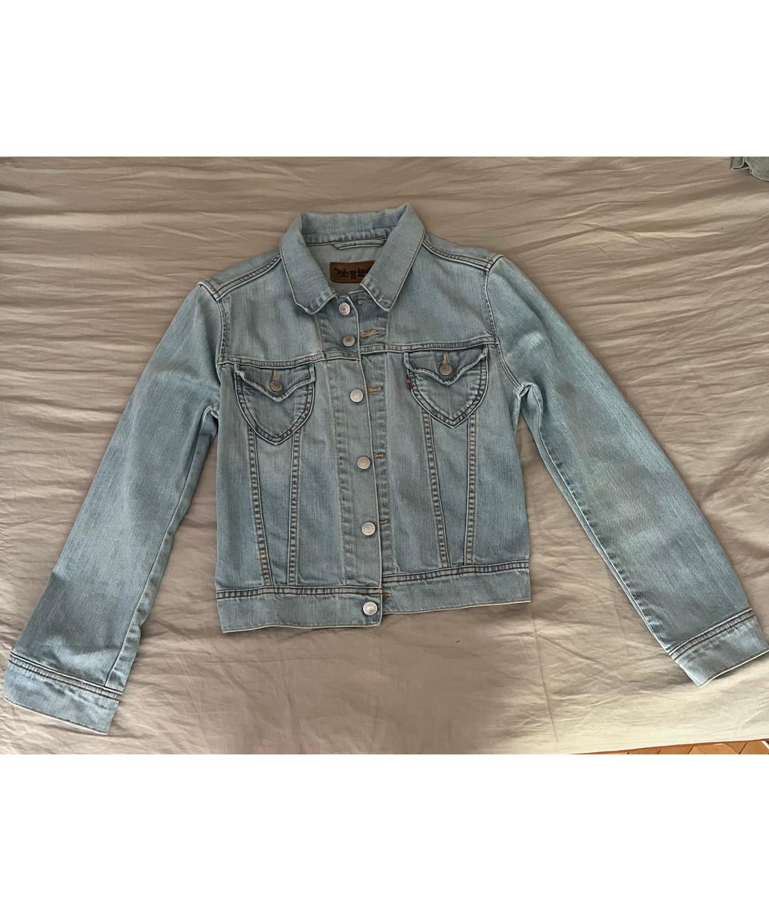 LEVI'S Голубая хлопковая куртка, фото 6