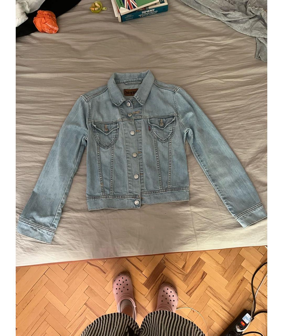 LEVI'S Голубая хлопковая куртка, фото 5