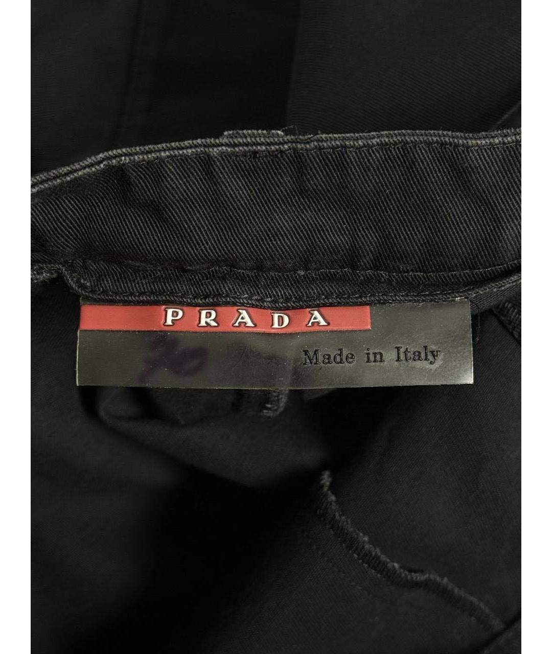 PRADA Черные брюки широкие, фото 3