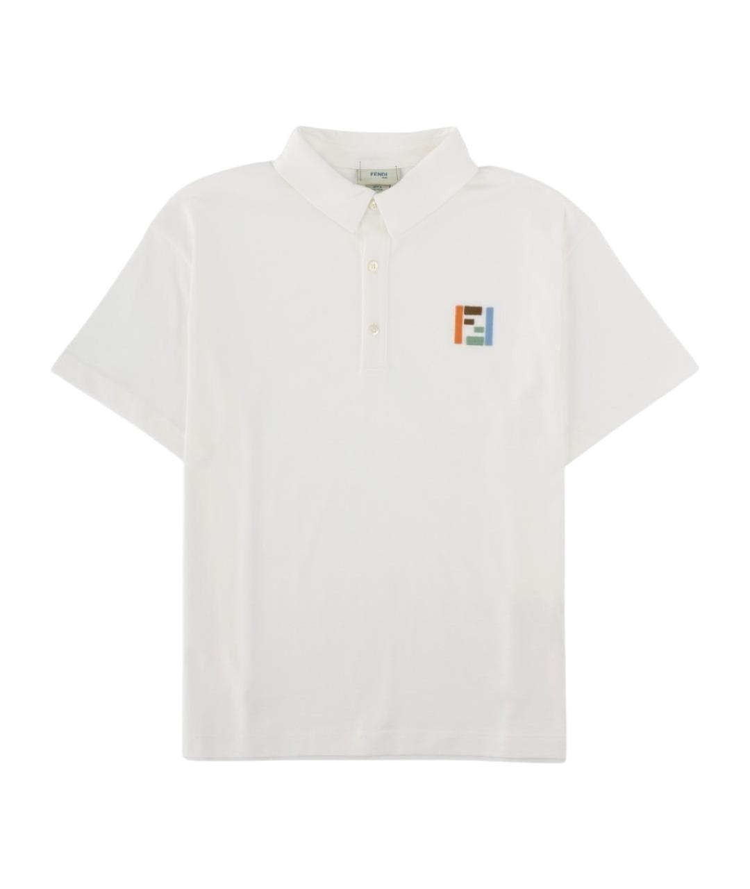 FENDI Белая хлопковая детская футболка, фото 1