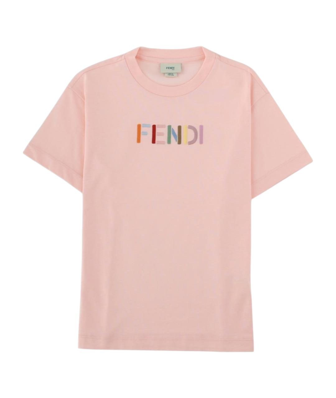 FENDI Розовый хлопковый детская футболка / топ, фото 1