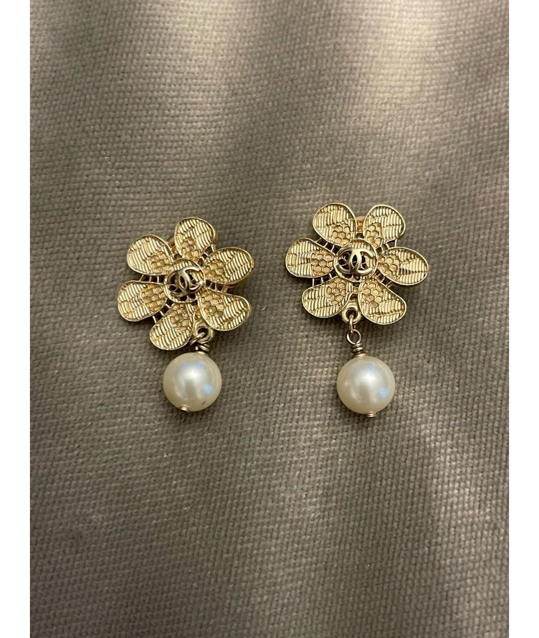 CHANEL Золотые клипсы, фото 4