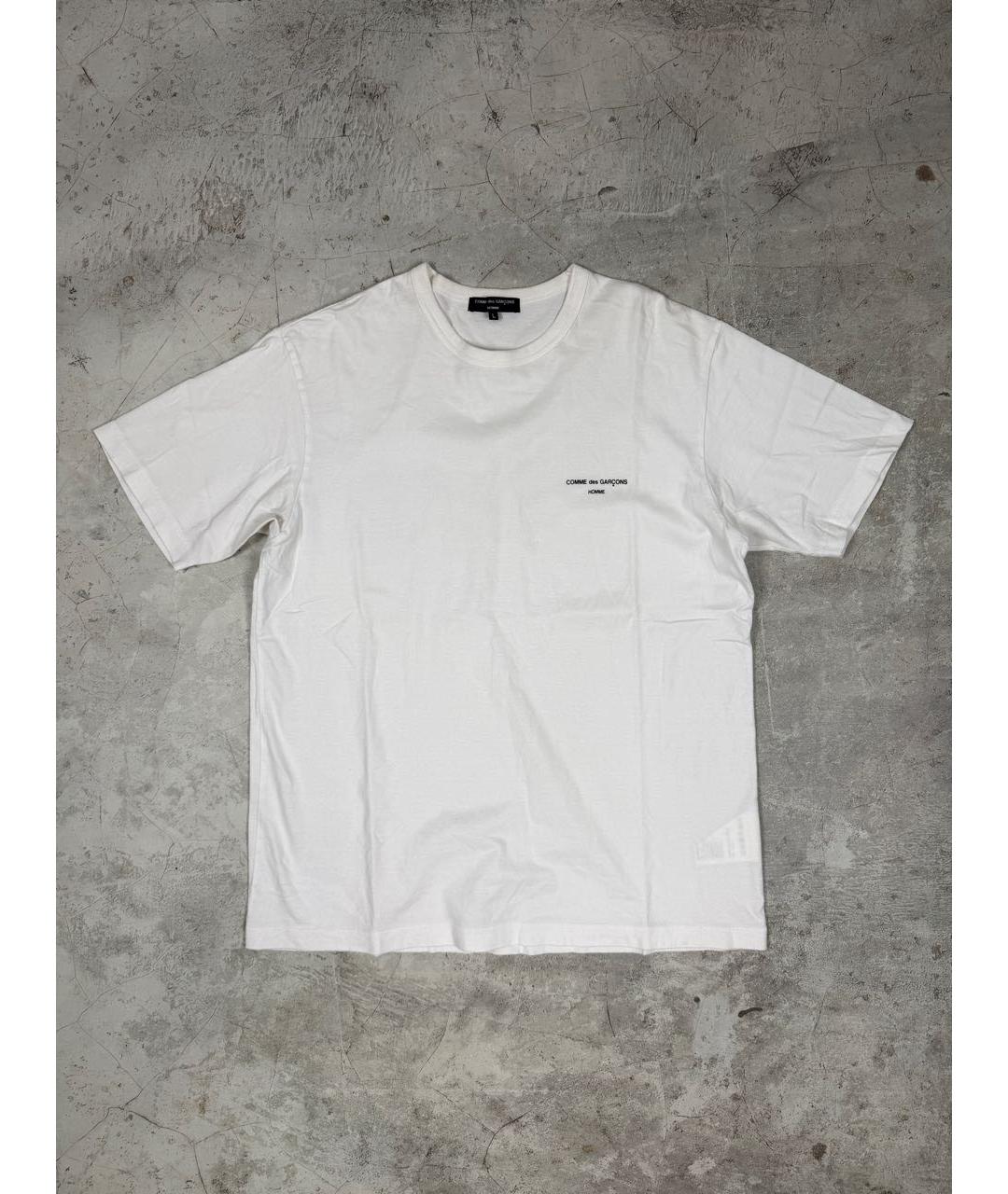 COMME DES GARҪONS HOMME Белая хлопковая футболка, фото 9
