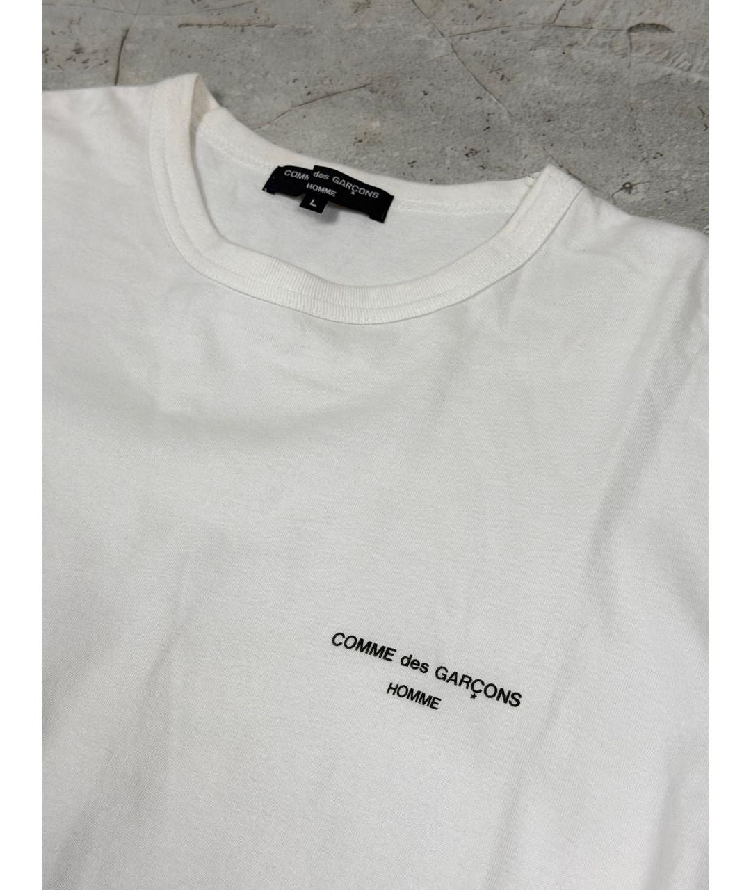 COMME DES GARҪONS HOMME Белая хлопковая футболка, фото 5
