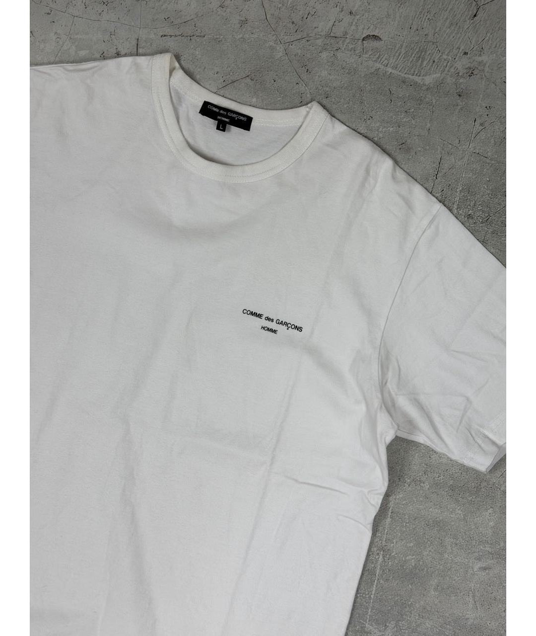 COMME DES GARҪONS HOMME Белая хлопковая футболка, фото 2