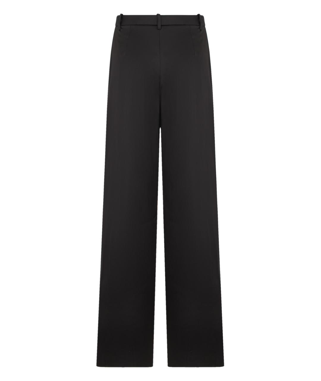 EMPORIO ARMANI Черные полиэстеровые прямые брюки, фото 2