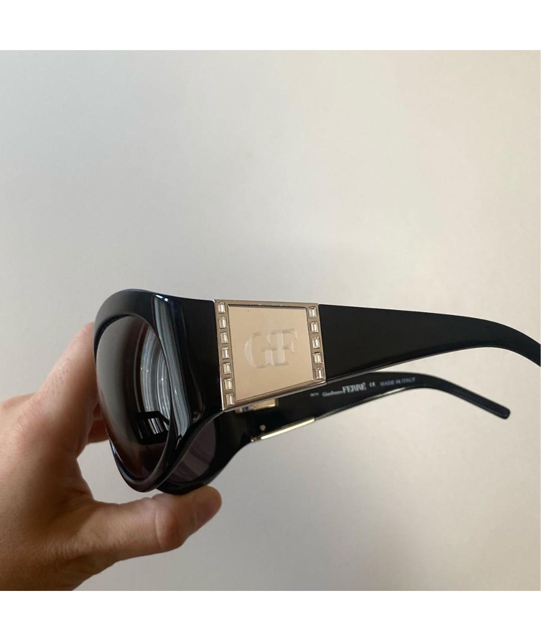 GIANFRANCO FERRE VINTAGE Черные пластиковые солнцезащитные очки, фото 2