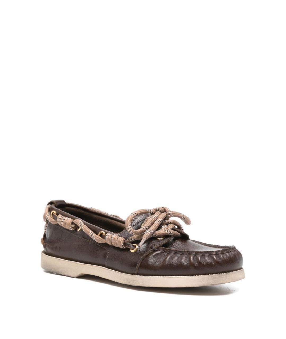 GOLDEN GOOSE Коричневые кожаные лоферы, фото 2