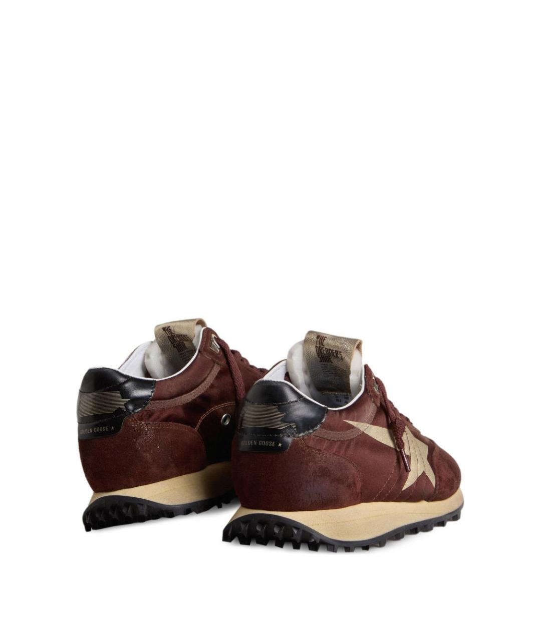 GOLDEN GOOSE Коричневые кожаные кроссовки, фото 4