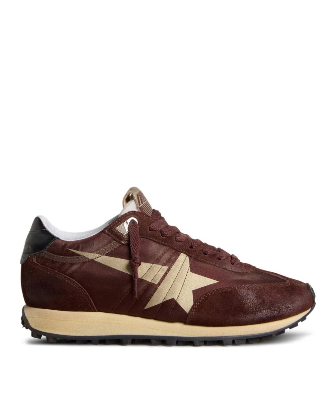 GOLDEN GOOSE Коричневые кожаные кроссовки, фото 1