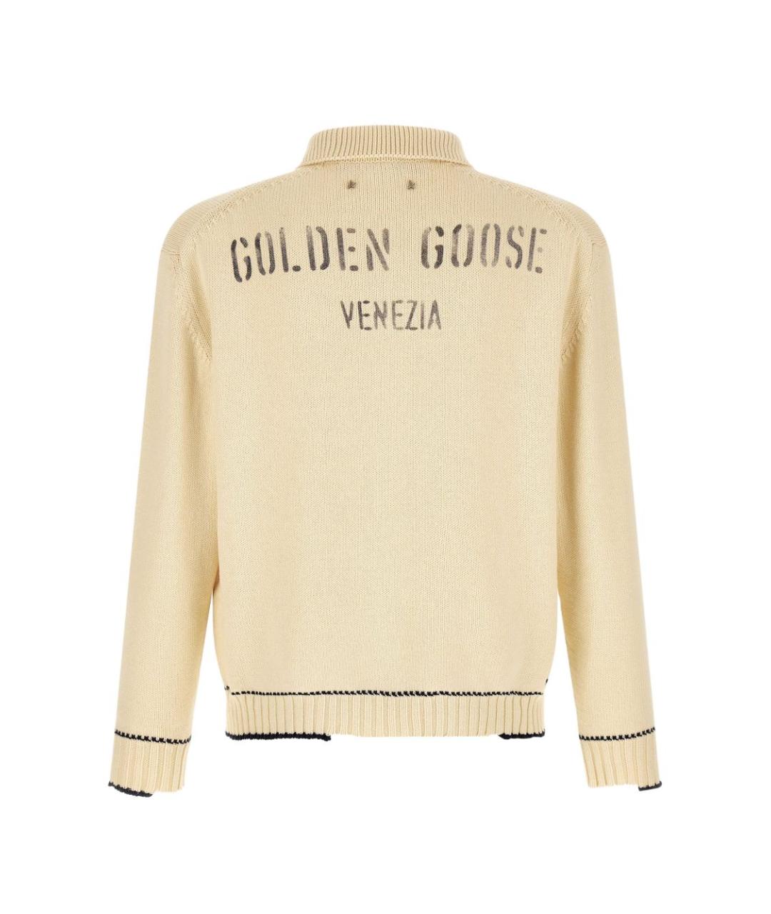 GOLDEN GOOSE Белый хлопковый джемпер / свитер, фото 4