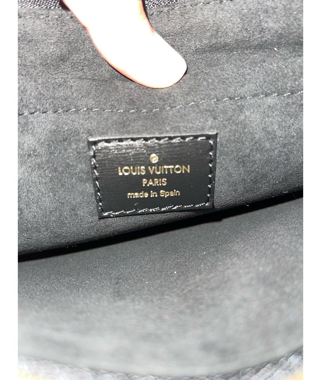 LOUIS VUITTON Черная тканевая косметичка, фото 5