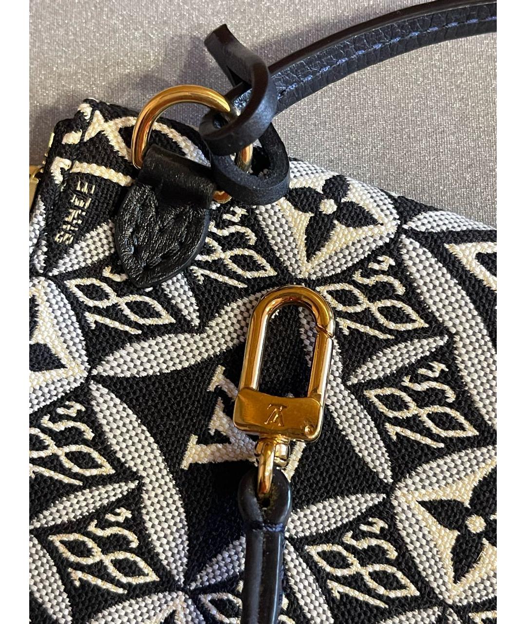 LOUIS VUITTON Черная тканевая косметичка, фото 7