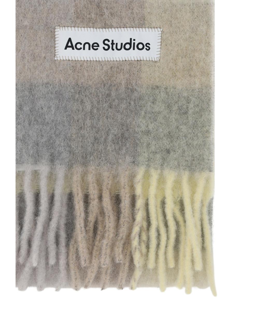 ACNE STUDIOS Мульти шерстяной шарф, фото 3