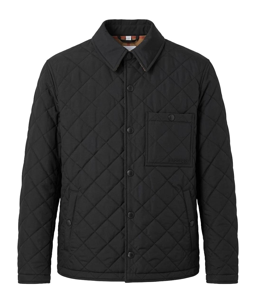 BURBERRY Черная хлопковая куртка, фото 1