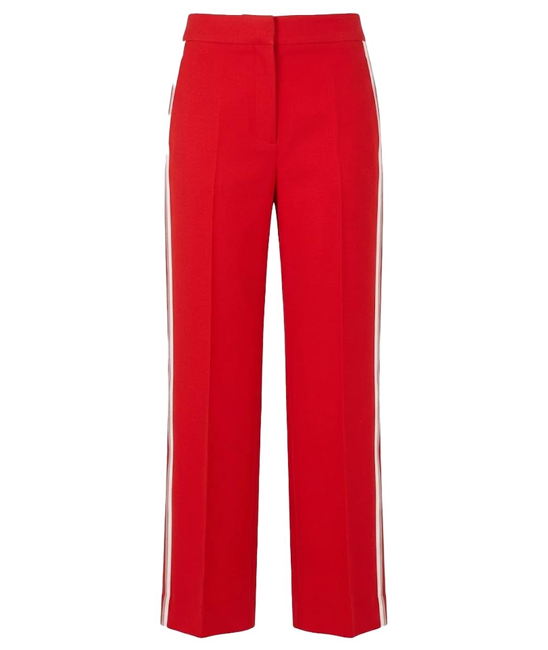FENDI Красные шерстяные брюки широкие, фото 1