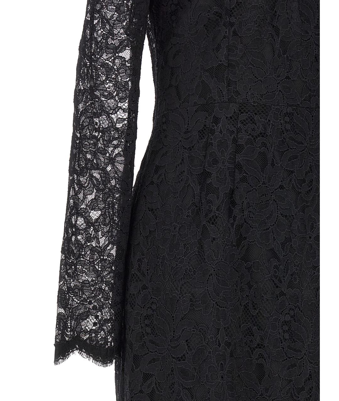 DOLCE&GABBANA Черное полиамидовое коктейльное платье, фото 4