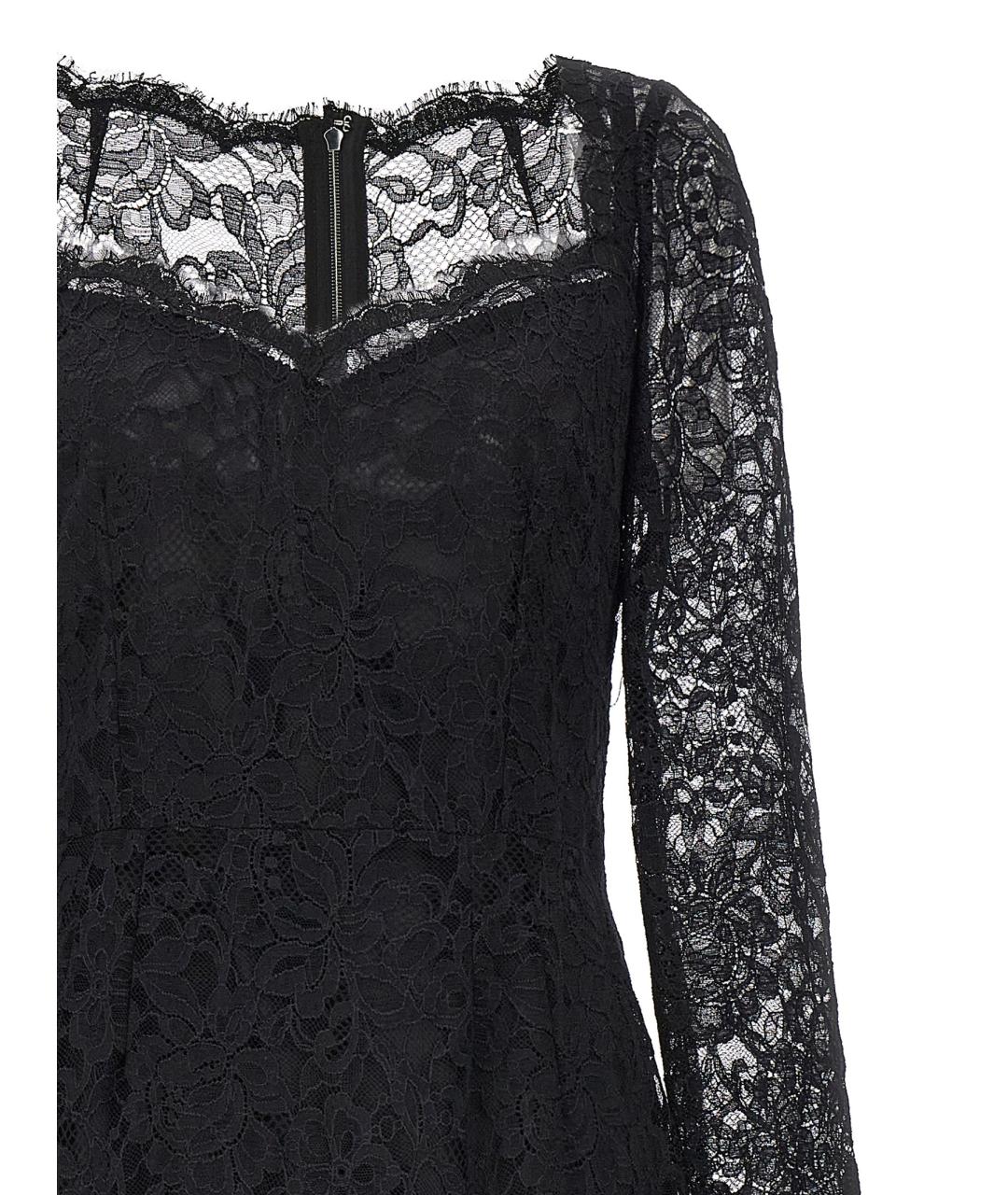 DOLCE&GABBANA Черное полиамидовое коктейльное платье, фото 3