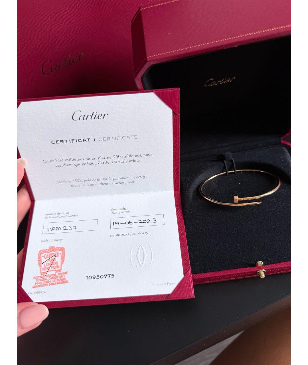CARTIER Золотой браслет из розового золота, фото 8
