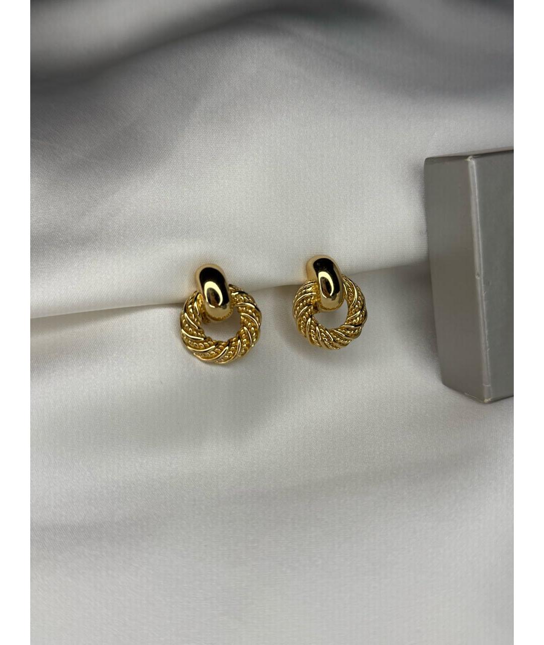 CHRISTIAN DIOR Золотые клипсы, фото 8