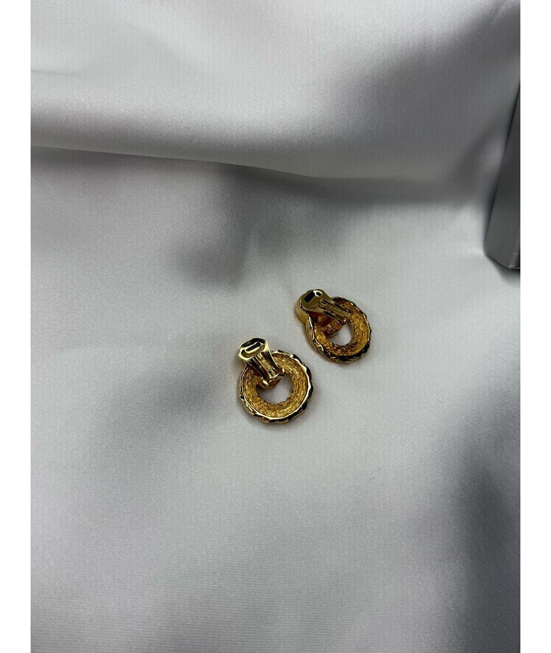CHRISTIAN DIOR Золотые клипсы, фото 4
