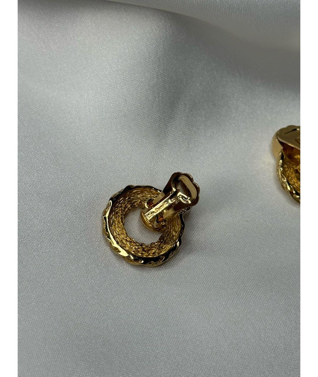 CHRISTIAN DIOR Золотые клипсы, фото 5