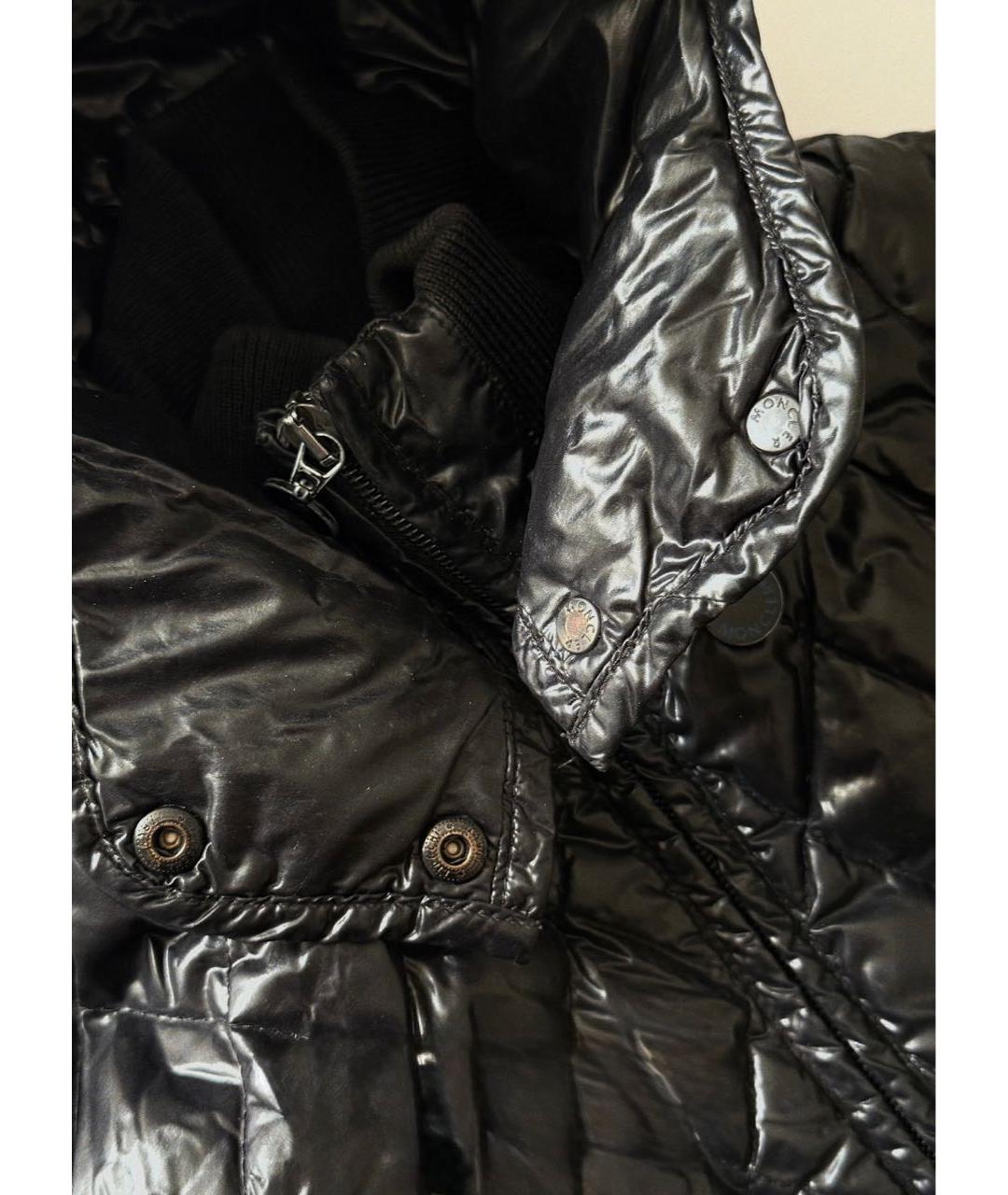 MONCLER Черная полиамидовая куртка, фото 6