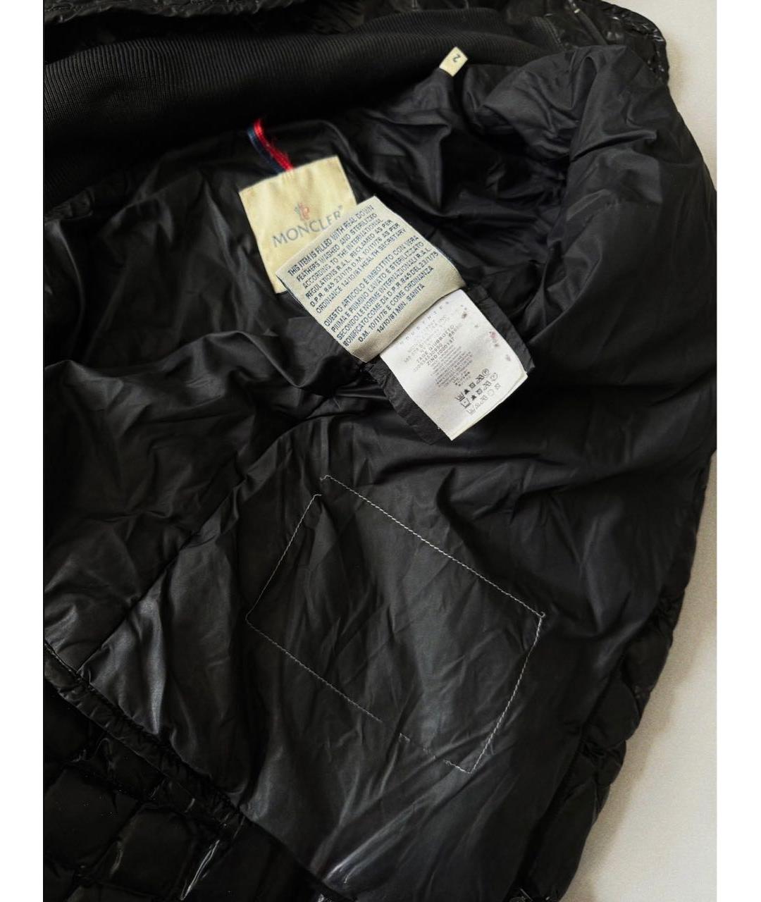 MONCLER Черная полиамидовая куртка, фото 4