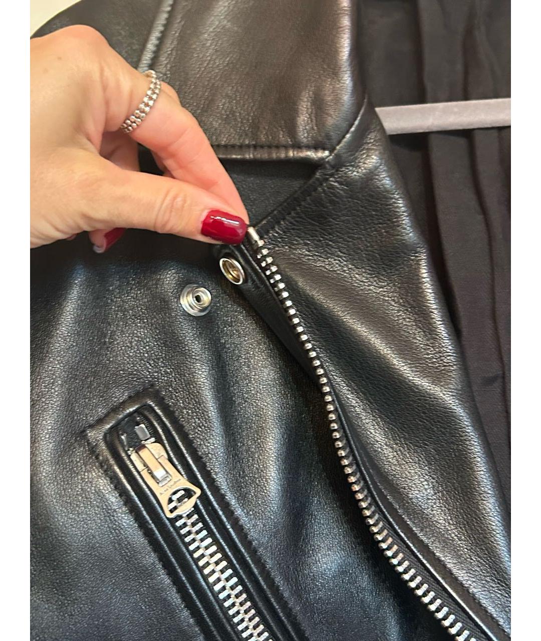 ACNE STUDIOS Черная кожаная куртка, фото 4