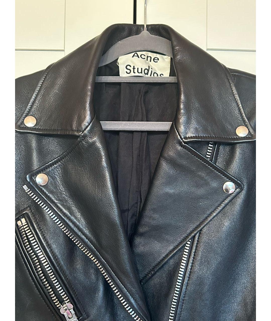 ACNE STUDIOS Черная кожаная куртка, фото 3