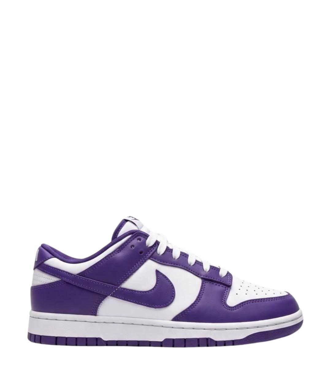 NIKE Фиолетовые низкие кроссовки / кеды из искусственной кожи, фото 1