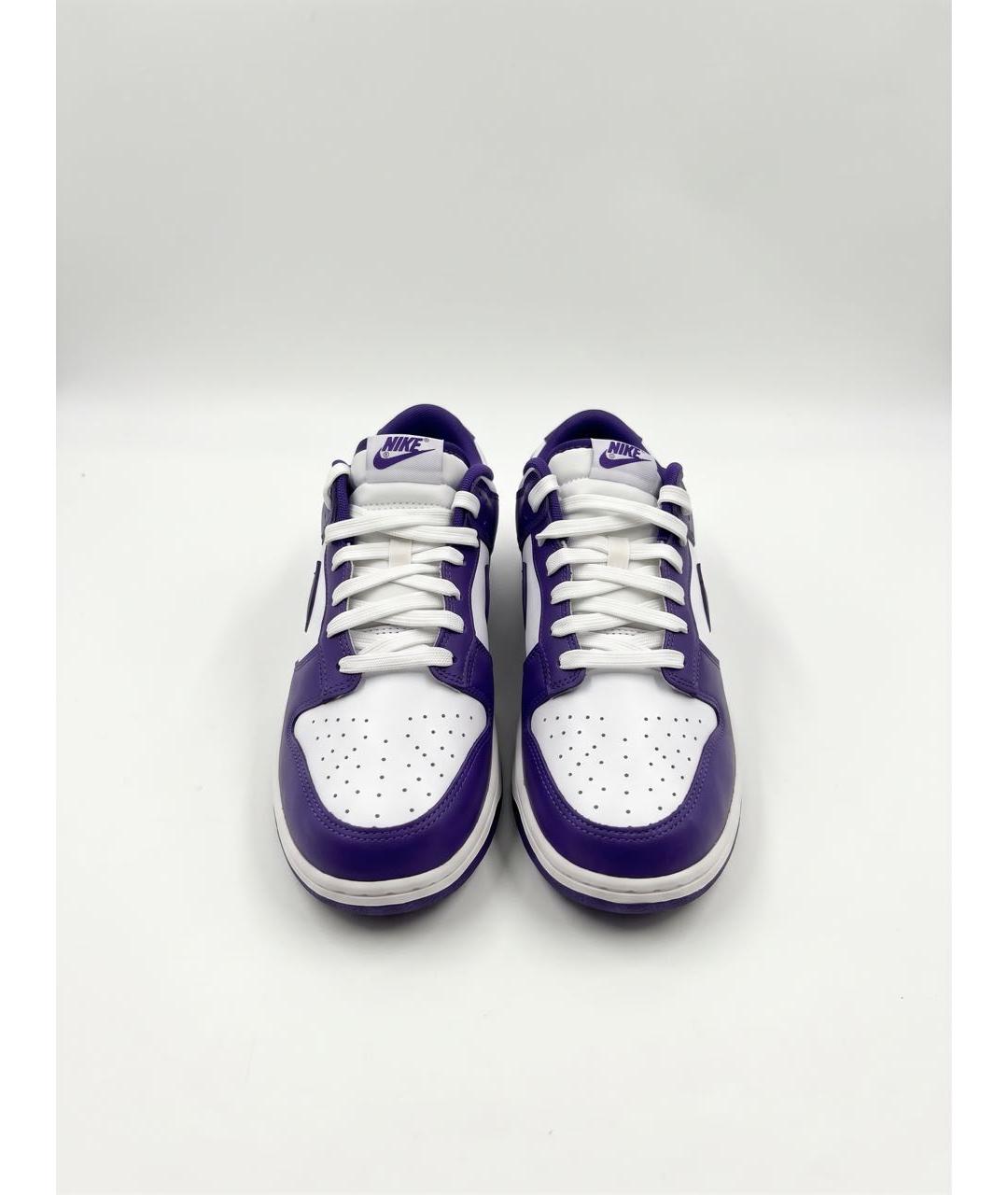 NIKE Фиолетовые низкие кроссовки / кеды из искусственной кожи, фото 2