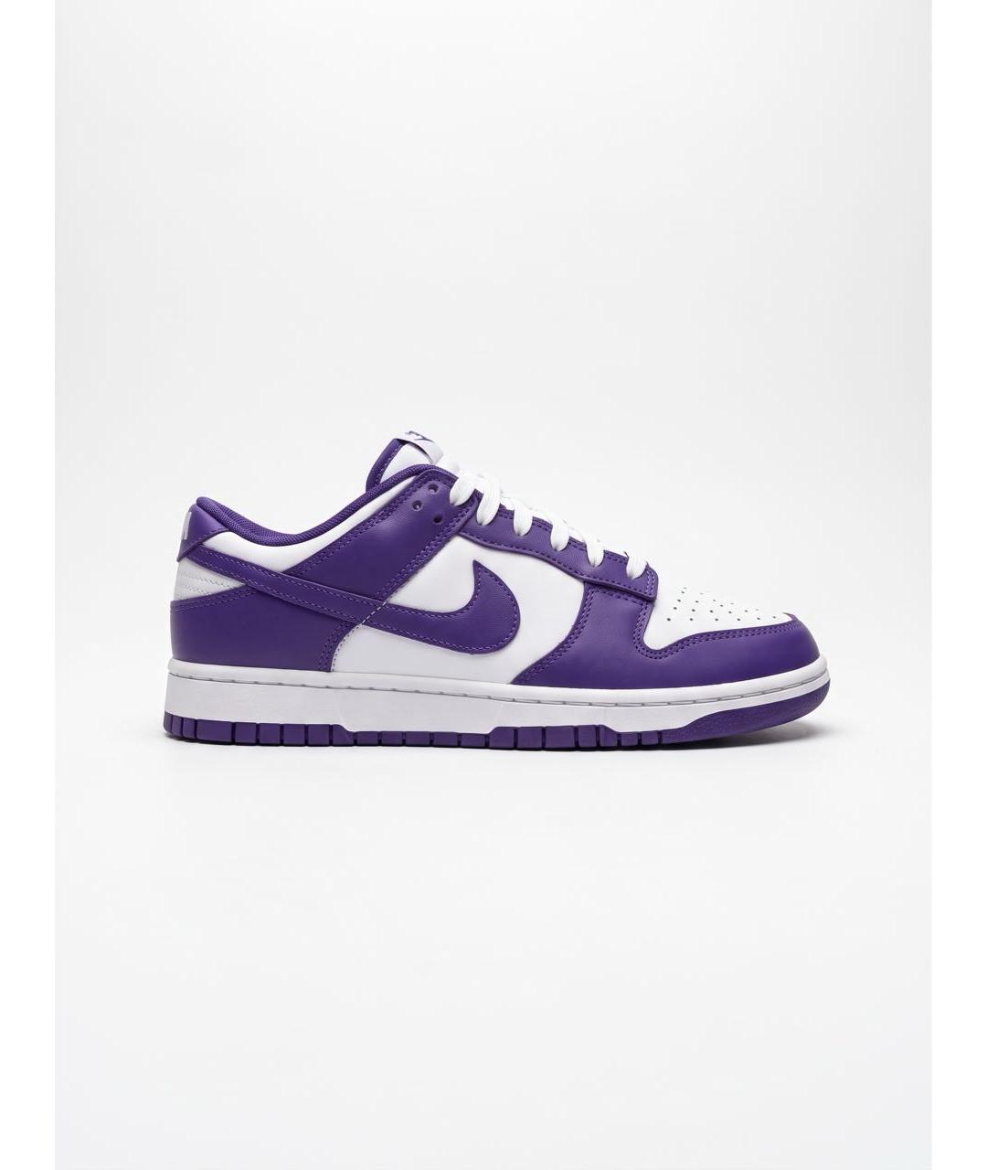 NIKE Фиолетовые низкие кроссовки / кеды из искусственной кожи, фото 5