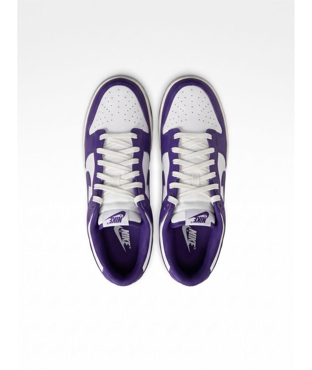 NIKE Фиолетовые низкие кроссовки / кеды из искусственной кожи, фото 3