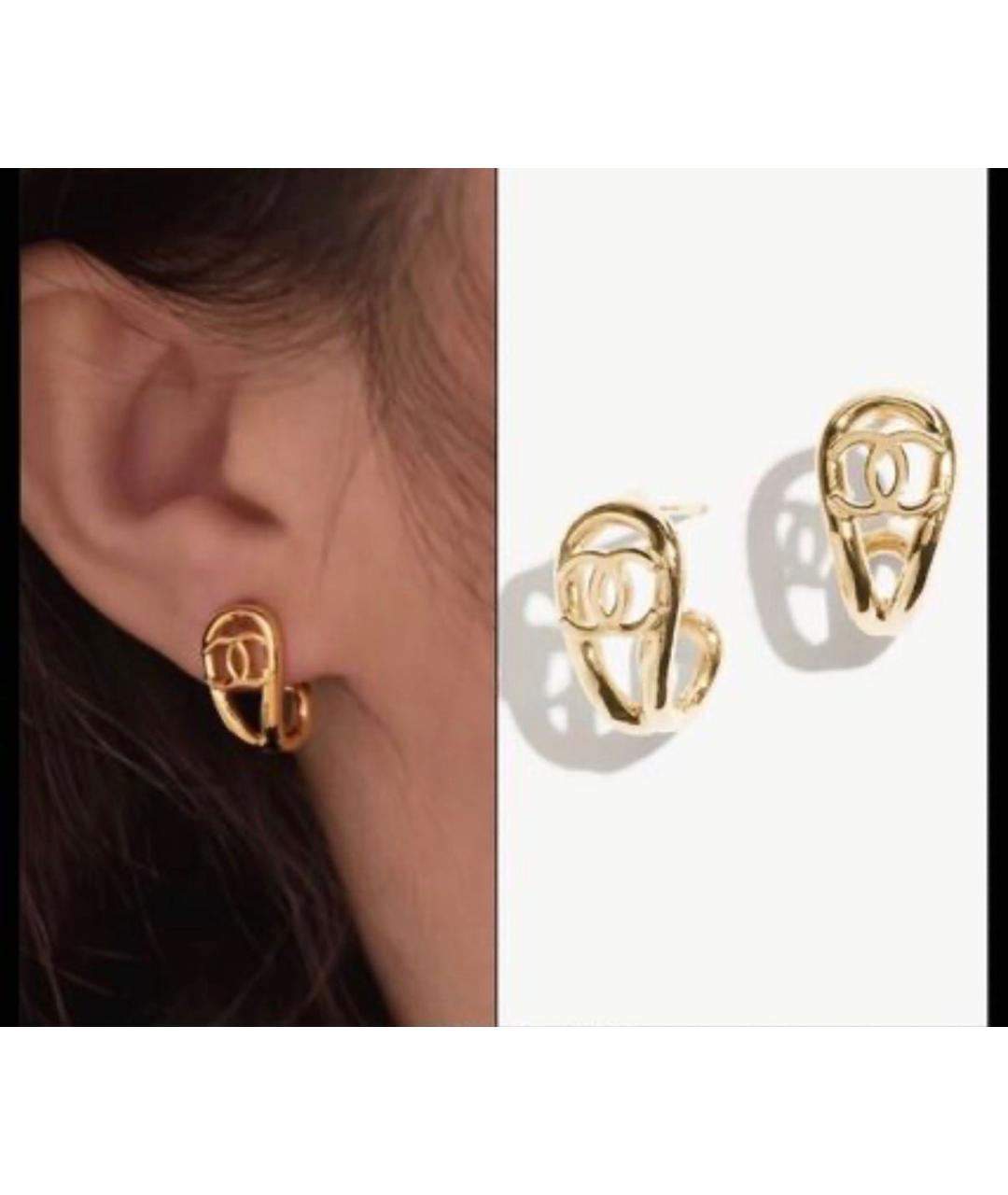 CHANEL Золотые серьги, фото 2