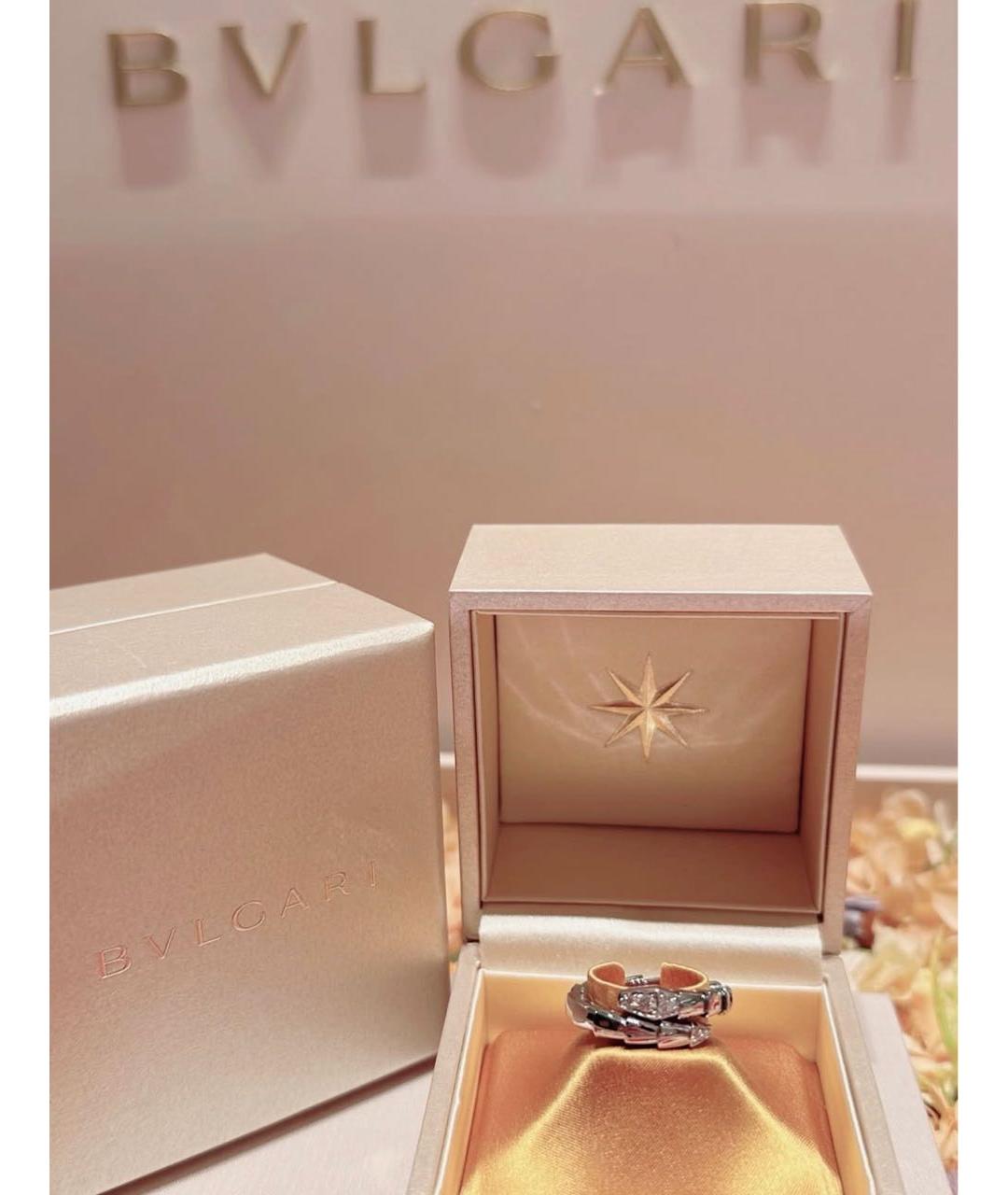 BVLGARI Белое кольцо из белого золота, фото 2