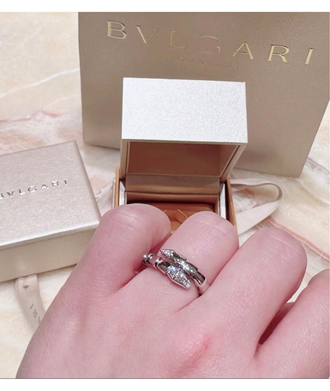 BVLGARI Белое кольцо из белого золота, фото 3