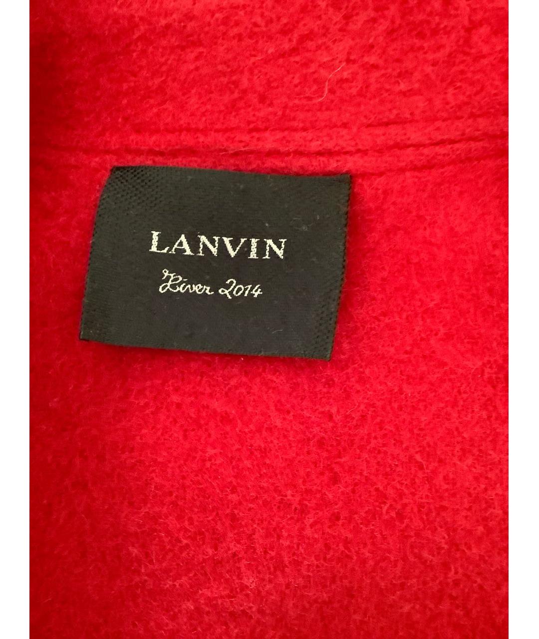 LANVIN Красное шерстяное пальто, фото 3