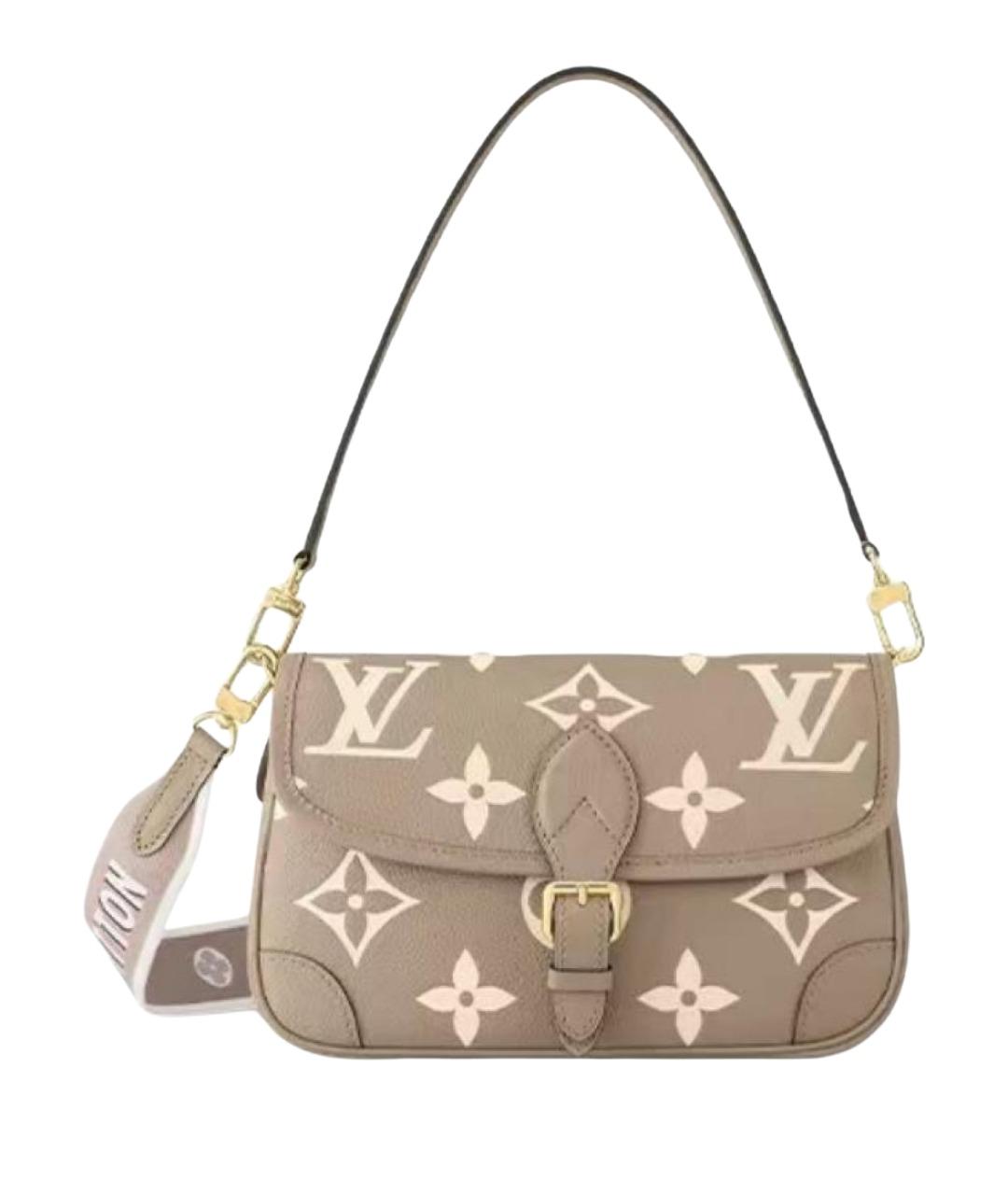 LOUIS VUITTON Бежевая кожаная сумка через плечо, фото 1