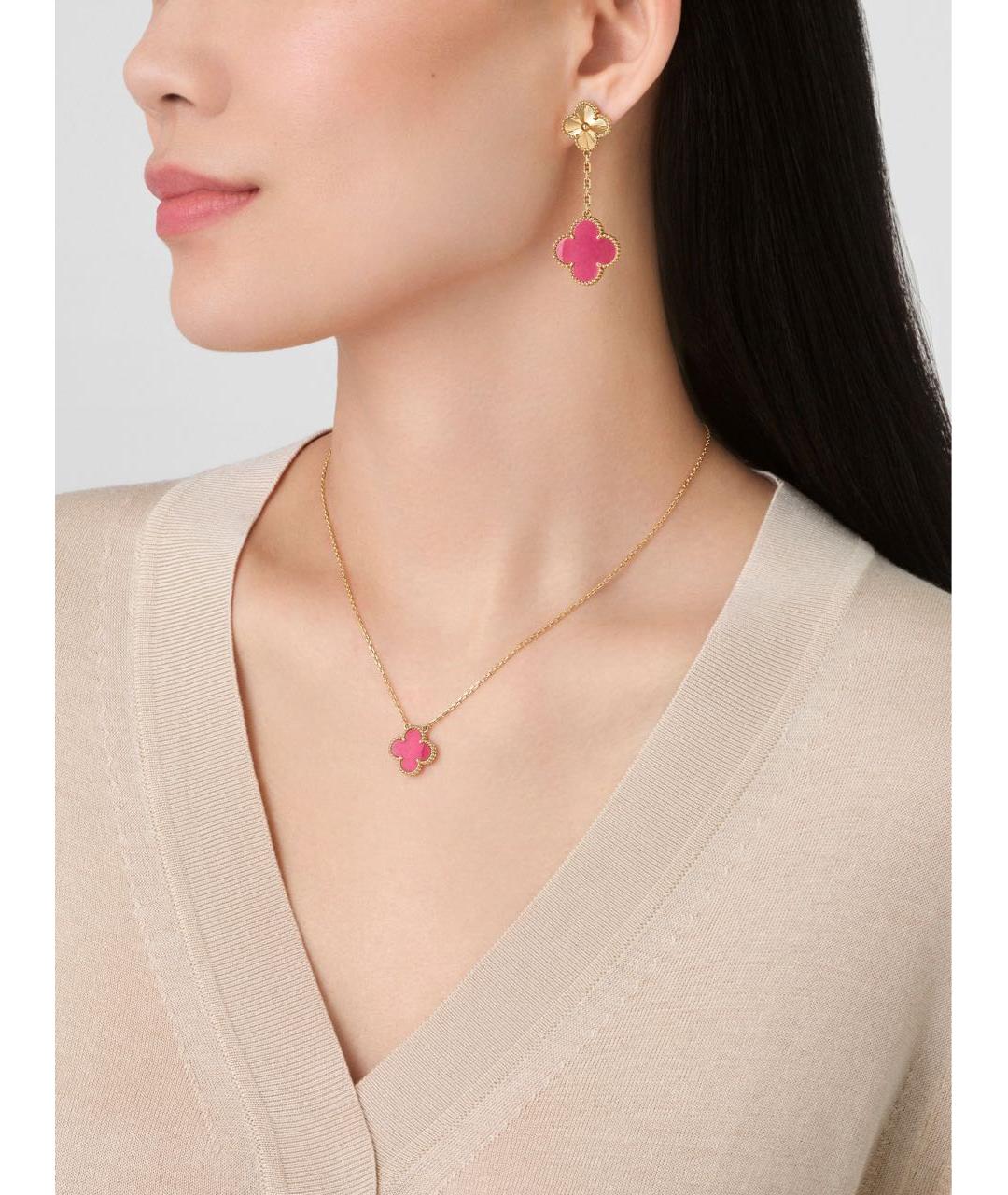 VAN CLEEF & ARPELS Розовая подвеска из желтого золота, фото 4