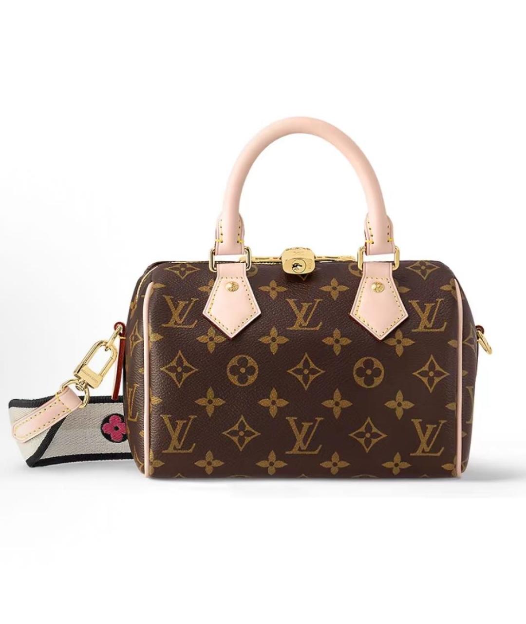 LOUIS VUITTON Коричневая сумка с короткими ручками из канвы, фото 5