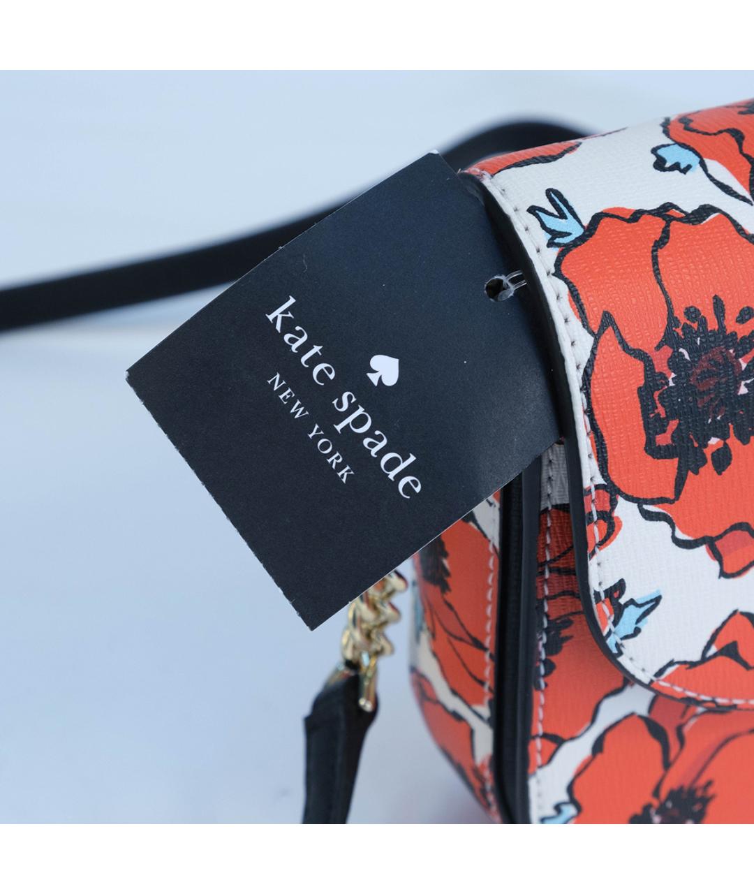 KATE SPADE Красная кожаная сумка через плечо, фото 6